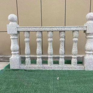 山东芝麻白阳台栏杆 花岗岩栏杆