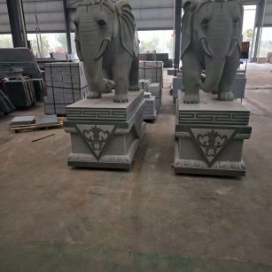 山东芝麻灰花岗岩对象 芝麻白芝麻灰大象